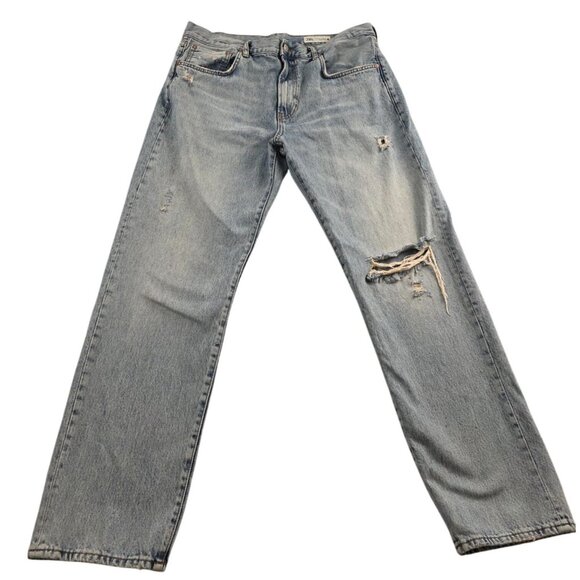 Zara Women's Distressed Destructed Hi-Rise Jean Size 14 - Picture 1 of 8